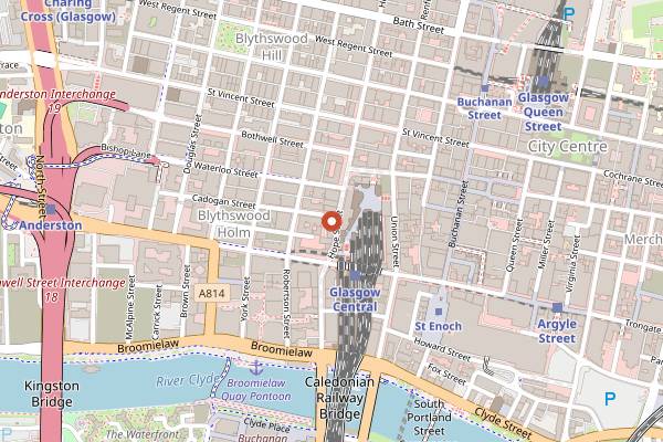Map showing Bombay Blues in Glasgow
