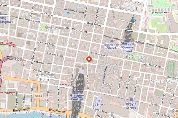 Map showing China Sea Restaurant in Glasgow