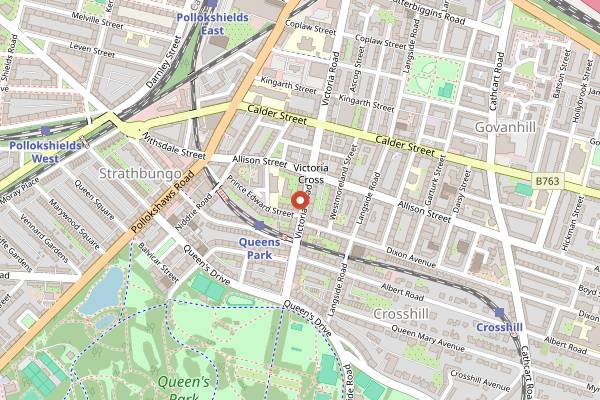 Map showing Milk Cafe in Glasgow