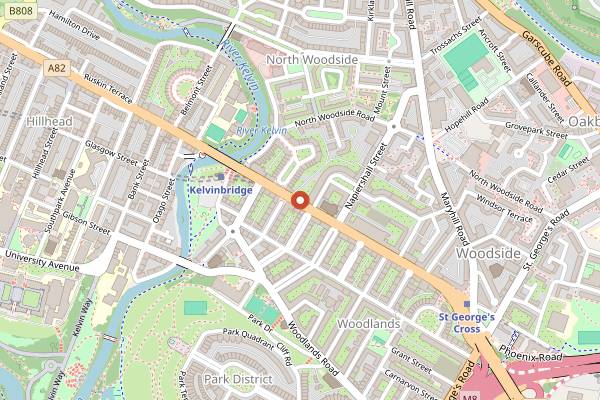 Map showing Machair Bar in Glasgow