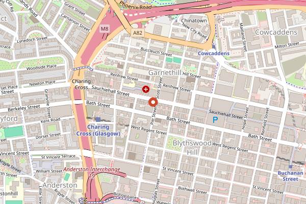 Map showing NY Slice in Glasgow