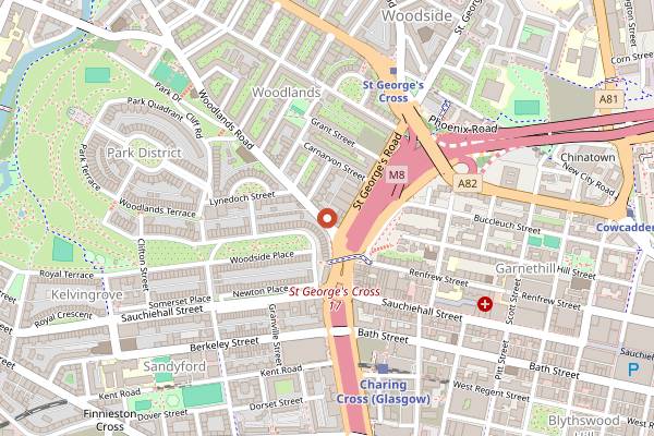 Map showing Sylvan in Glasgow