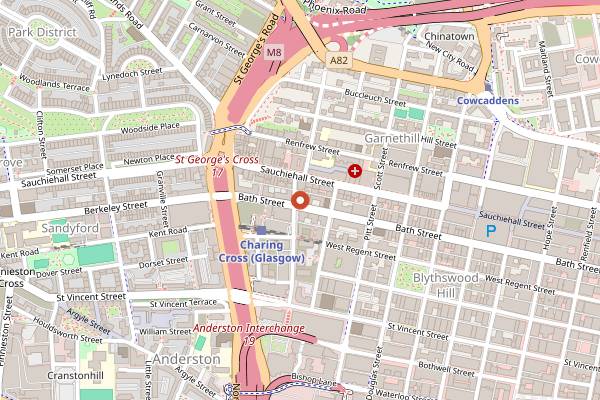 Map showing The Griffin in Glasgow