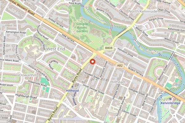 Map showing The Parlour in Glasgow