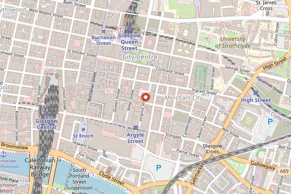 Map showing Delmonica's in Glasgow