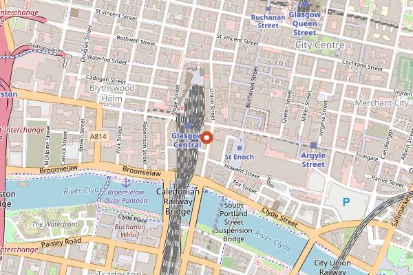 Map showing Sub Club in Glasgow