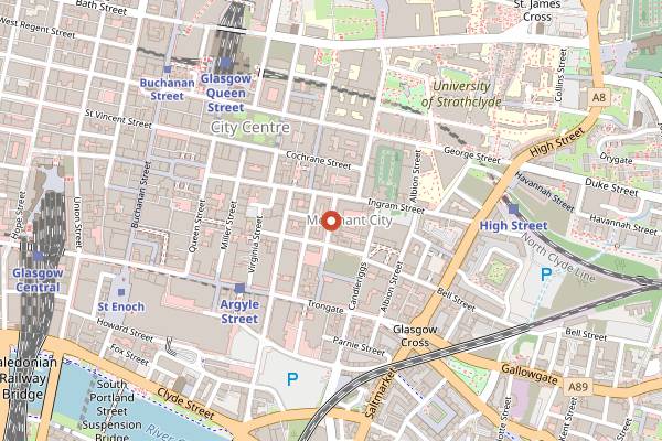Map showing The Absent Ear in Glasgow