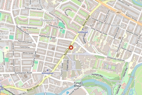 Map showing Bar Soba in Glasgow