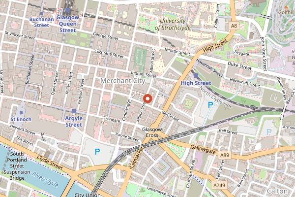 Map showing Cafe Gandolfi in Glasgow