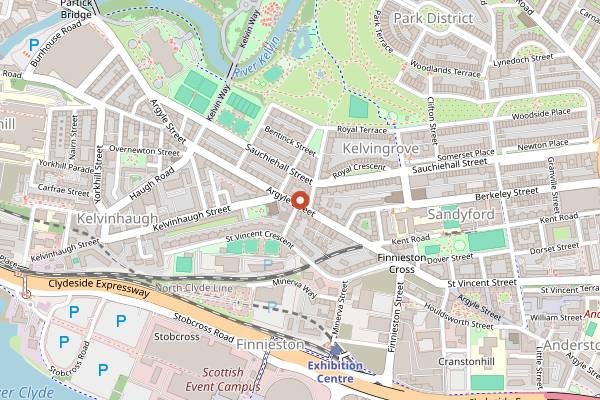 Map showing Crabshakk in Glasgow