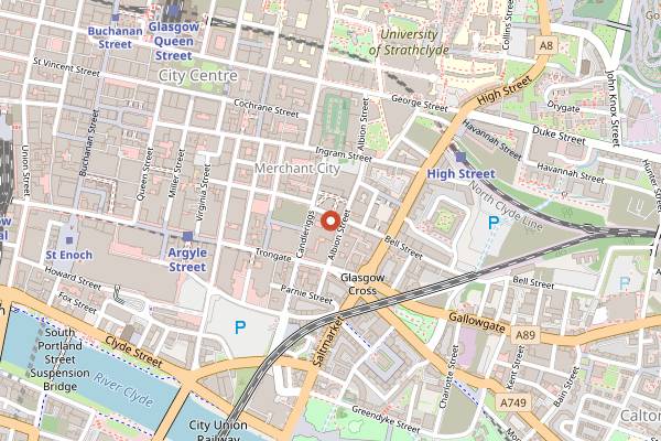Map showing Mharsanta in Glasgow