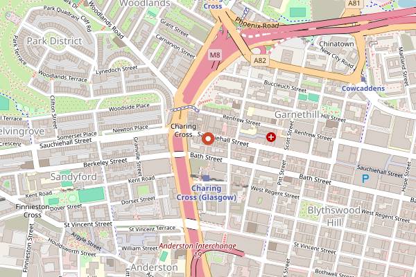 Map showing Nanakusa in Glasgow