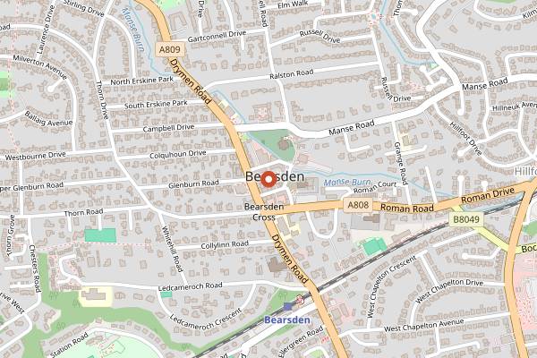 Map showing Raja Rani Restaurant in Glasgow