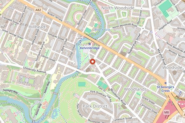 Map showing Shish Mahal in Glasgow