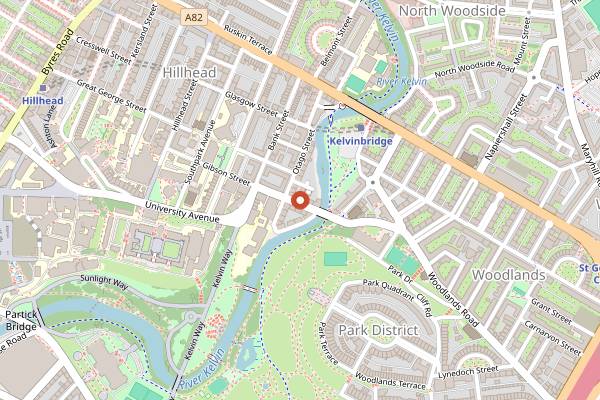 Map showing Stravaigin in Glasgow
