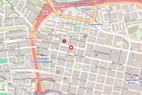 Map showing Thairiffic Restaurant in Glasgow