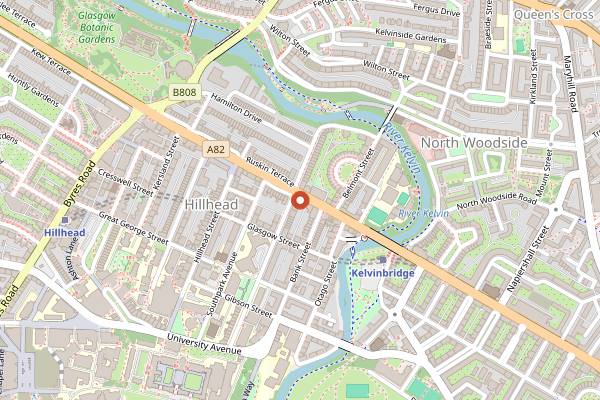 Map showing Wudon in Glasgow
