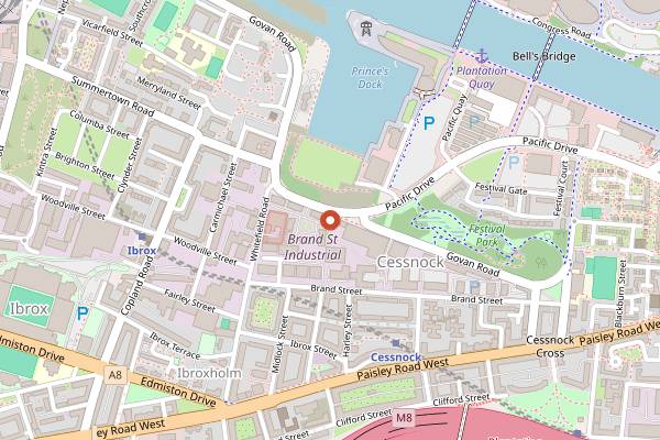 Map showing The Big Feed in Glasgow