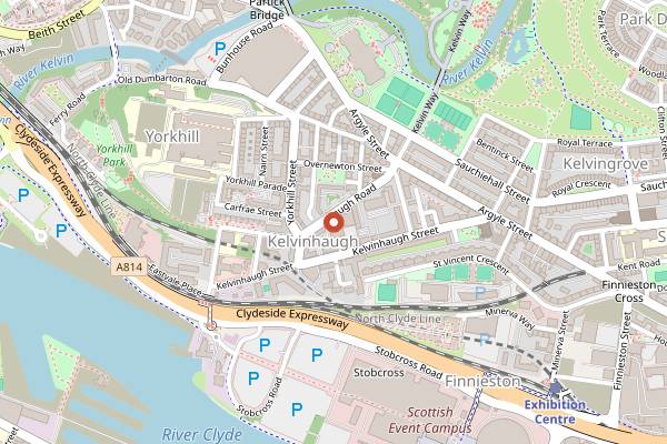 Map showing Dockyard Social in Glasgow
