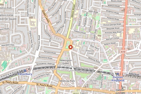 Map showing Jolene in London