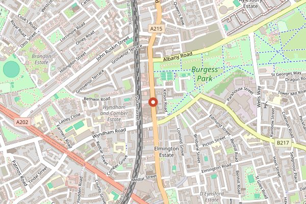 Map showing Toad Bakery in London
