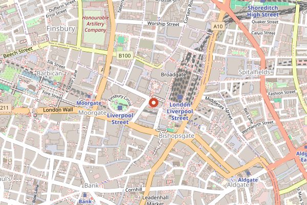 Map showing Silverleaf in London