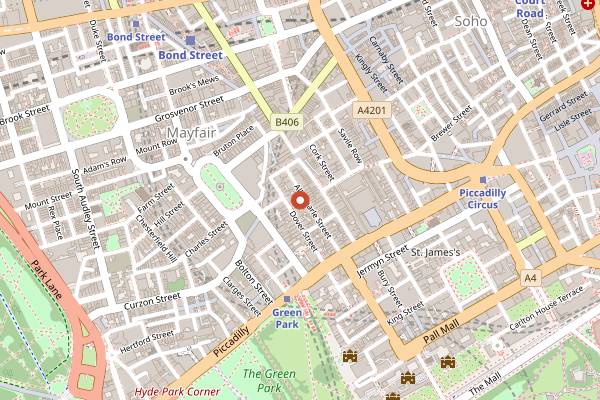 Map showing The Donovan Bar in London