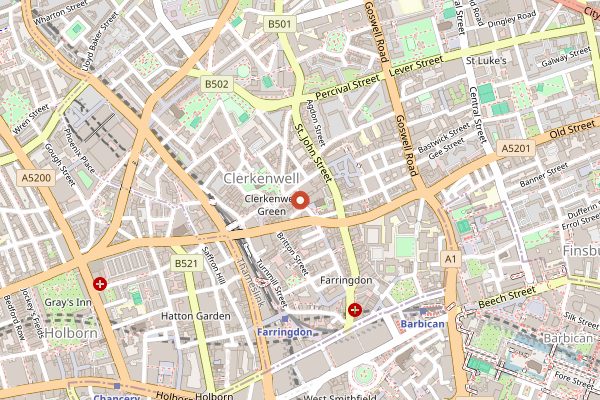 Map showing The Zetter Townhouse Bar in London