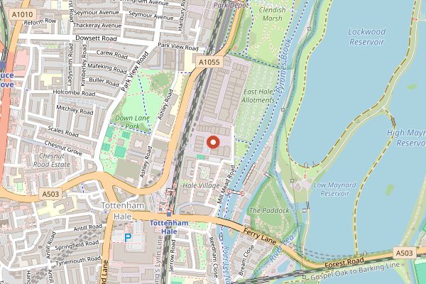 Map showing Beavertown Brewery Taproom in London