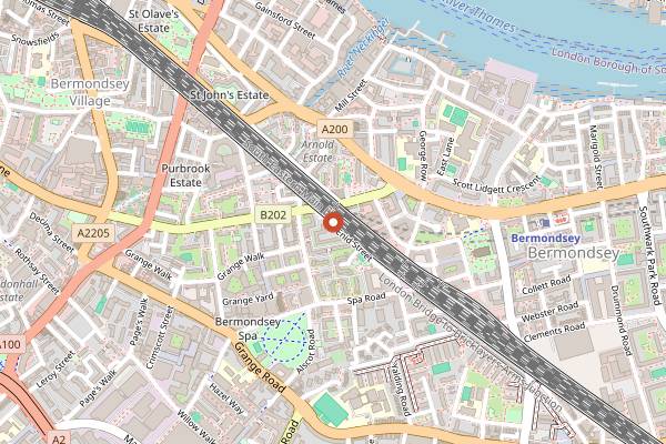 Map showing Cloudwater Tap Room in London
