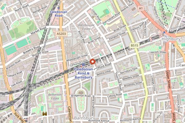 Map showing Hammerton Brewery Taproom in London