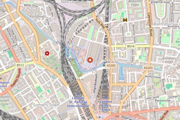 Map showing Caravan King's Cross in London