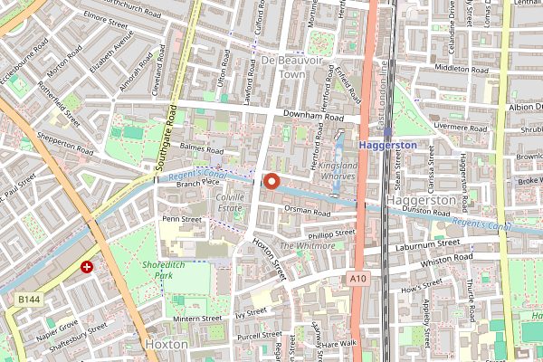 Map showing Towpath in London