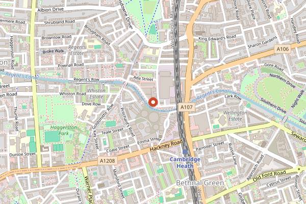 Map showing Cafe Cecilia in London