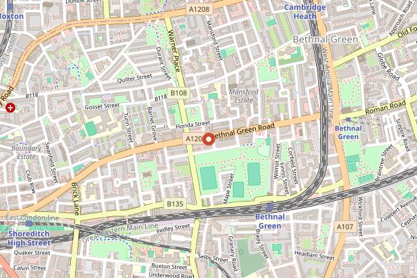 Map showing E Pellicci in London