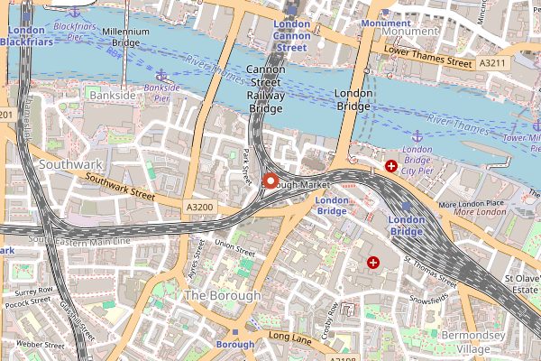 Map showing Elliot's in London