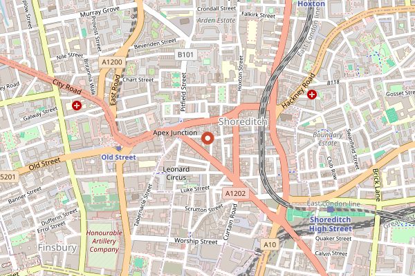 Map showing Popolo in London
