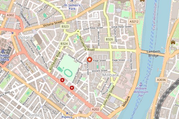 Map showing Regency Cafe in London