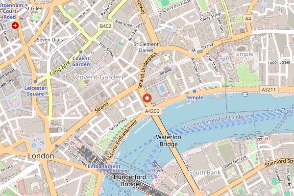 Map showing Spring in London