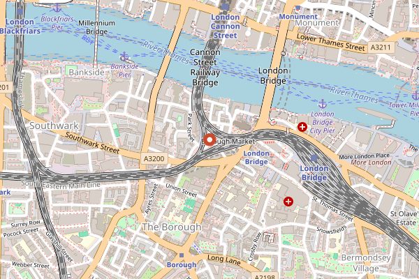 Map showing Wright Brothers Borough in London
