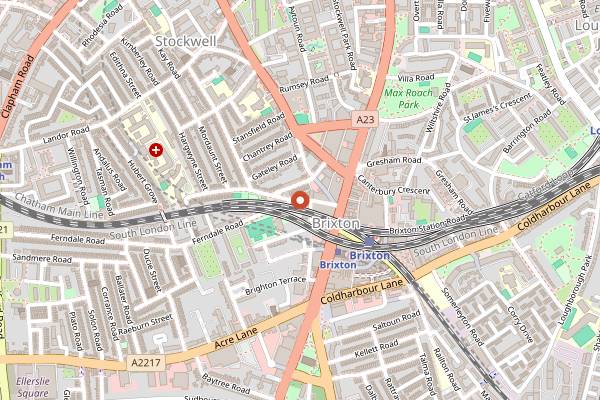 Map showing Assembly Coffee in London
