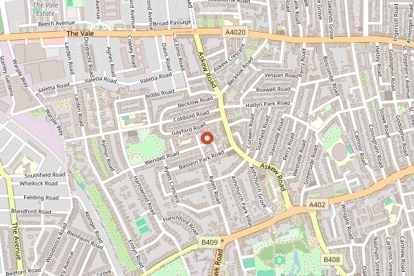 Map showing Leiths School of Food and Wine in London