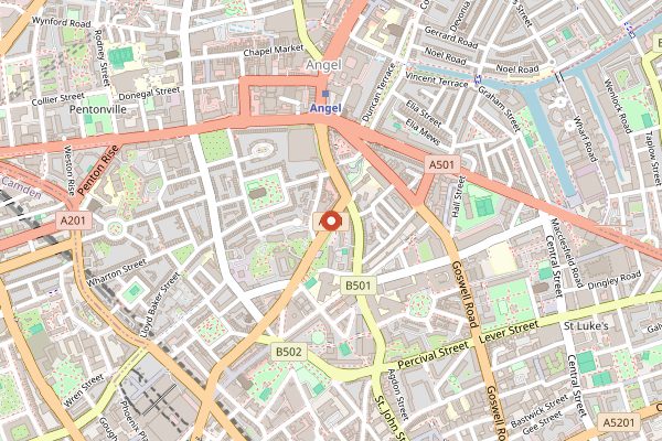 Map showing Niche in London