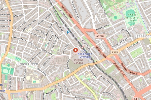 Map showing BBC Good Food Show London in London