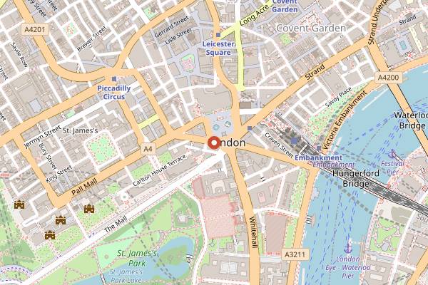 Map showing Diwali on the Square in London