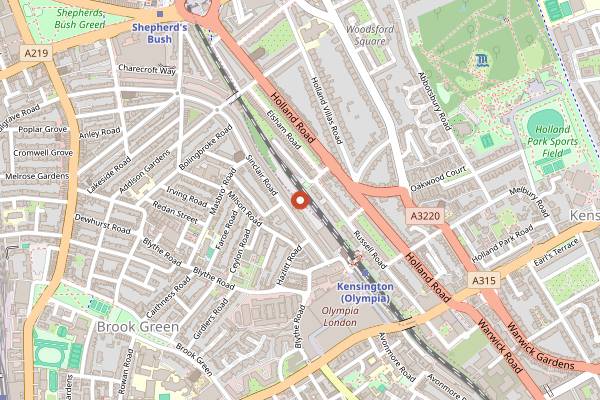 Map showing Eat & Drink Festival Christmas in London