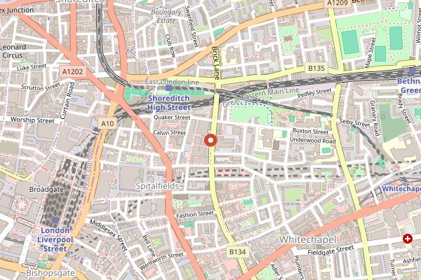 Map showing London Coffee Festival in London
