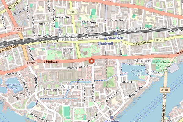 Map showing Meatopia in London