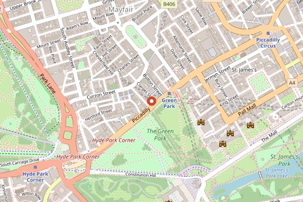 Map showing Hide in London
