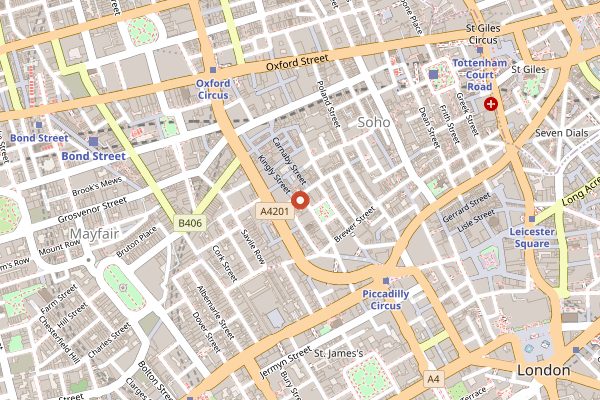 Map showing Mountain in London